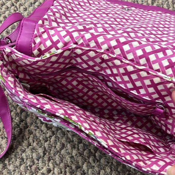 Vera Bradley Shoulder Bag Crossbody Purse Julep Tulip Retired Pattern Purple - Picture 8 of 8